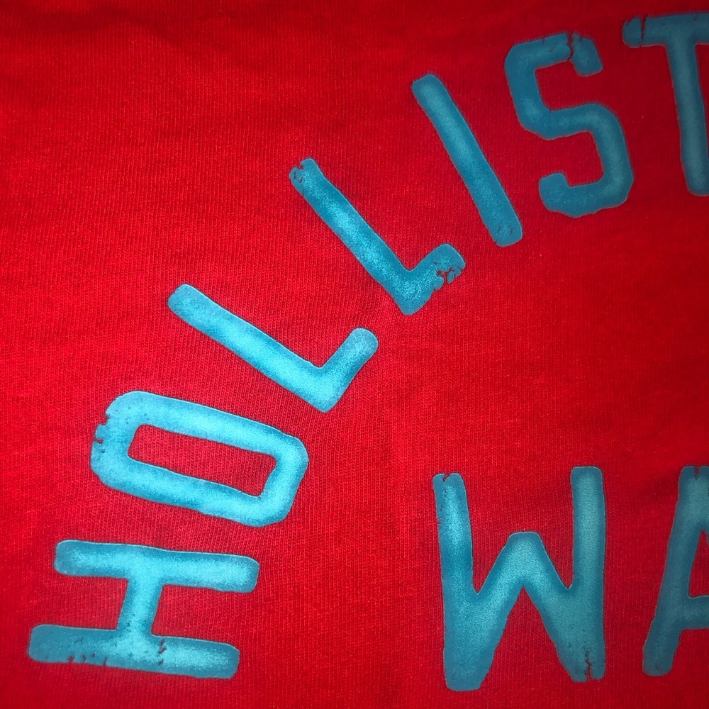 Hollister Vintage Tee Classic 90s 2000s Surfer Skater Red Shirt Mens Size Medium - Picture 3 of 8